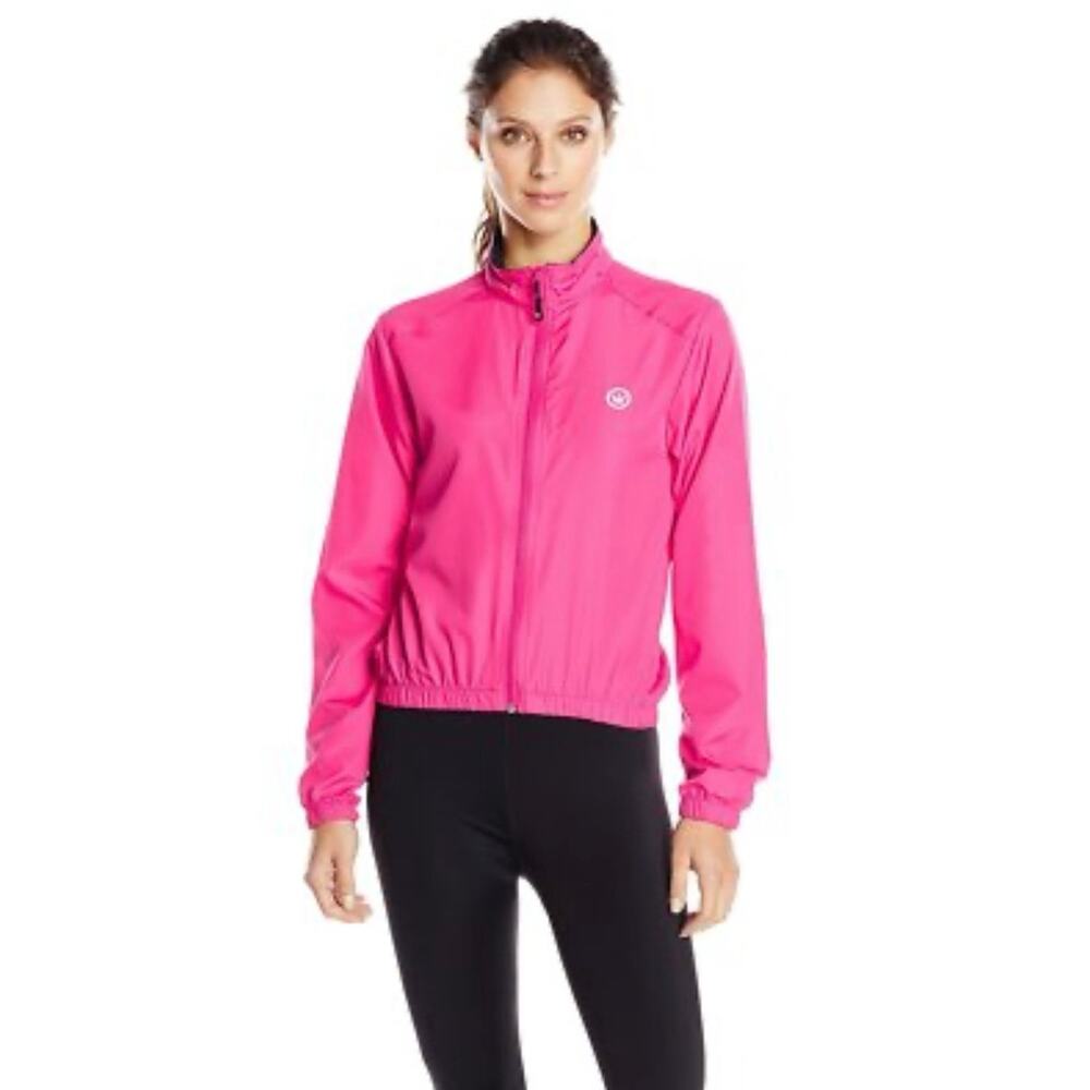 Canari Cyclewear Women’s Preppy Shell Jacket Windbreaker Bright Pink Large